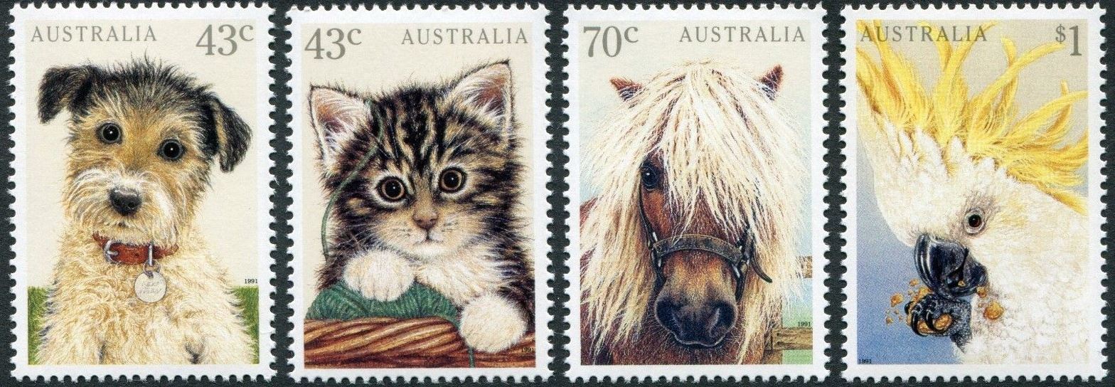 1991 AUS - SG1299-1302 Australian Domestic Pets Set (4) MNH
